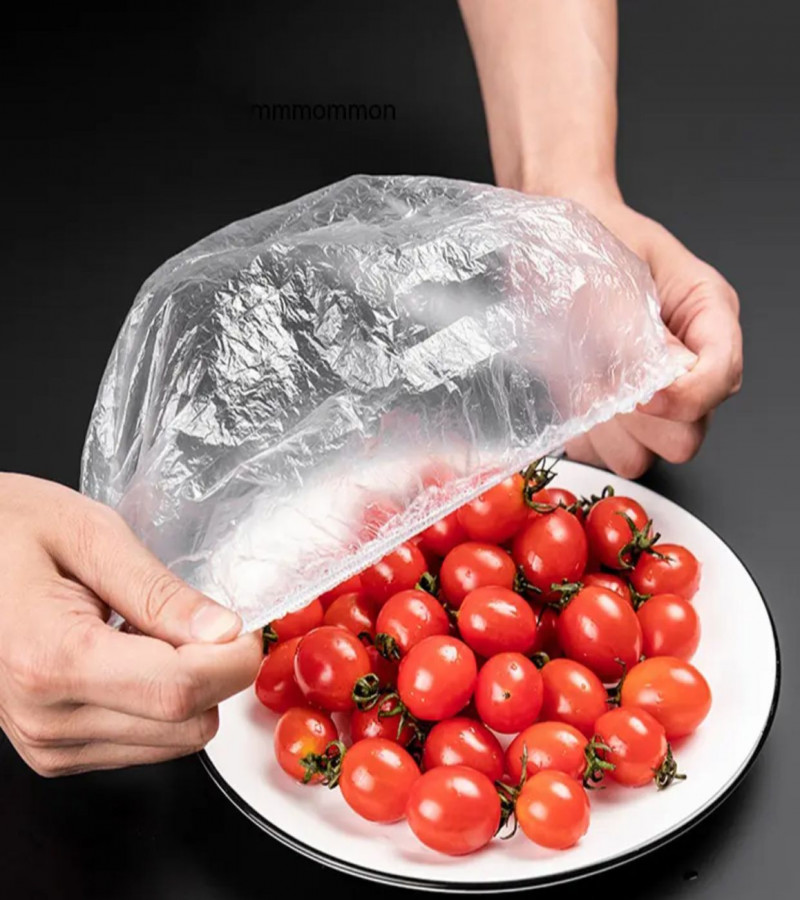 100 Pcs Disposable Food Cover Elastic Lid for covering Food