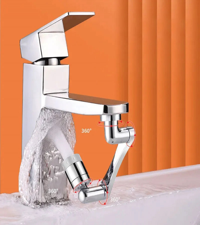 1080°+360° Universal Large Rotating Faucet Extender Aerator Angle Robotic Arm Water Nozzle, Universal Bathroom Tap Extend Adapter