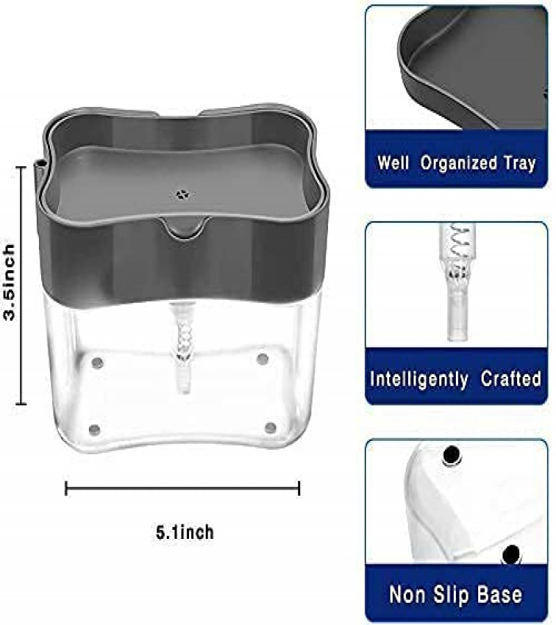 2-in-1 Pump Soap Dispenser and Sponge