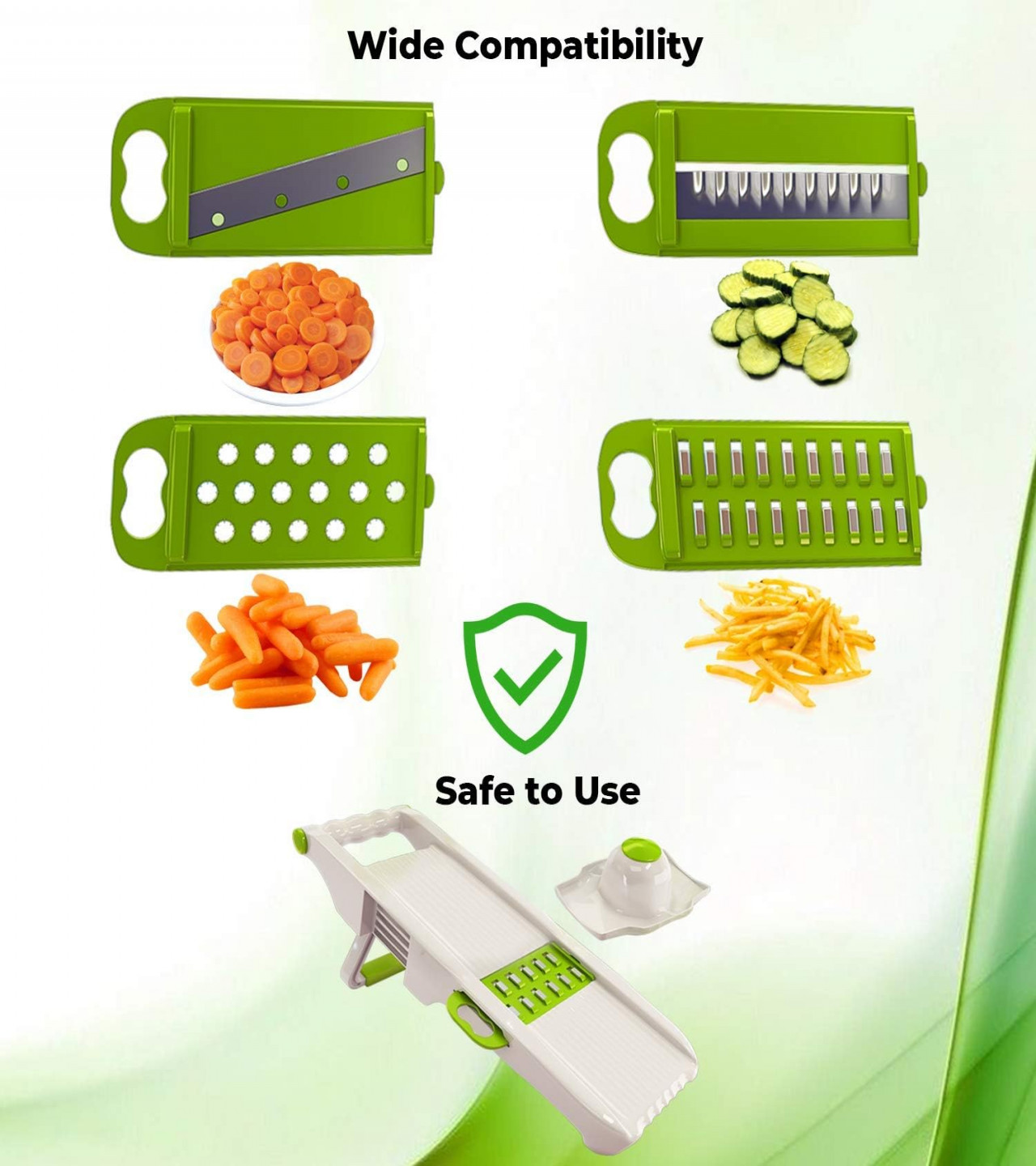5-in-1 Stainless Steel Vegetable Cutter with Storage Box