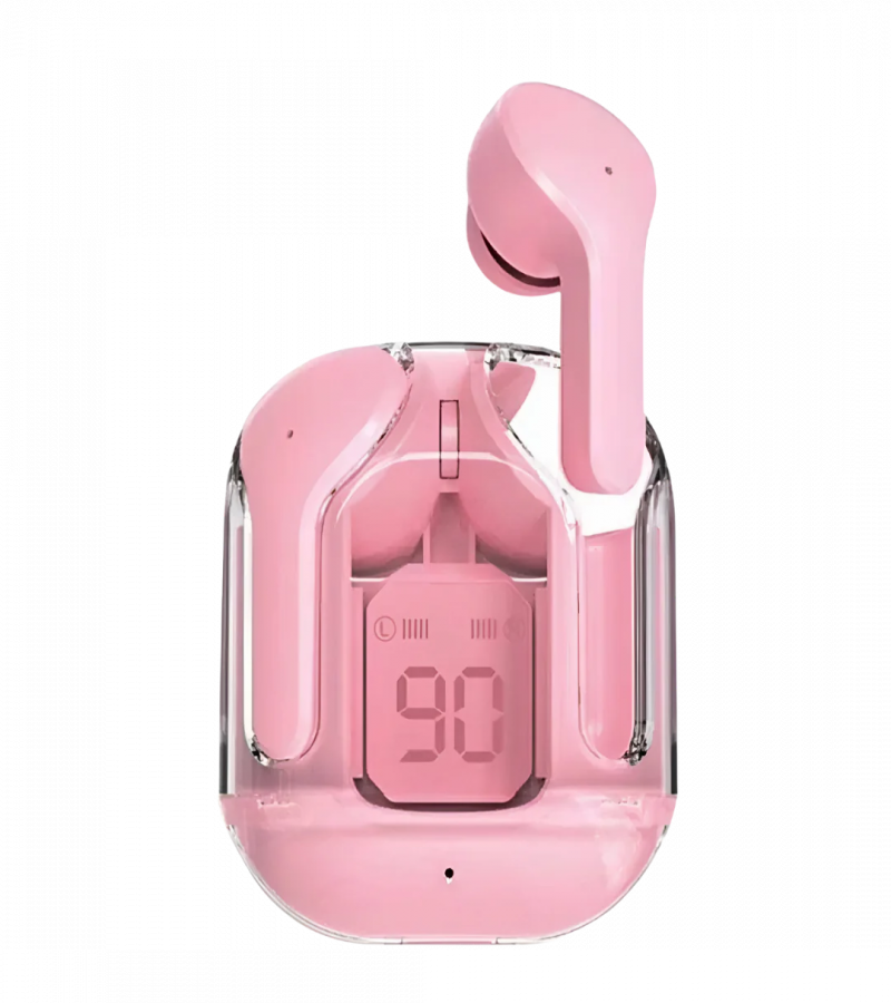Air31 Transparent , Digital Screen And Wireless EarBuds with Free Silicone Pouch