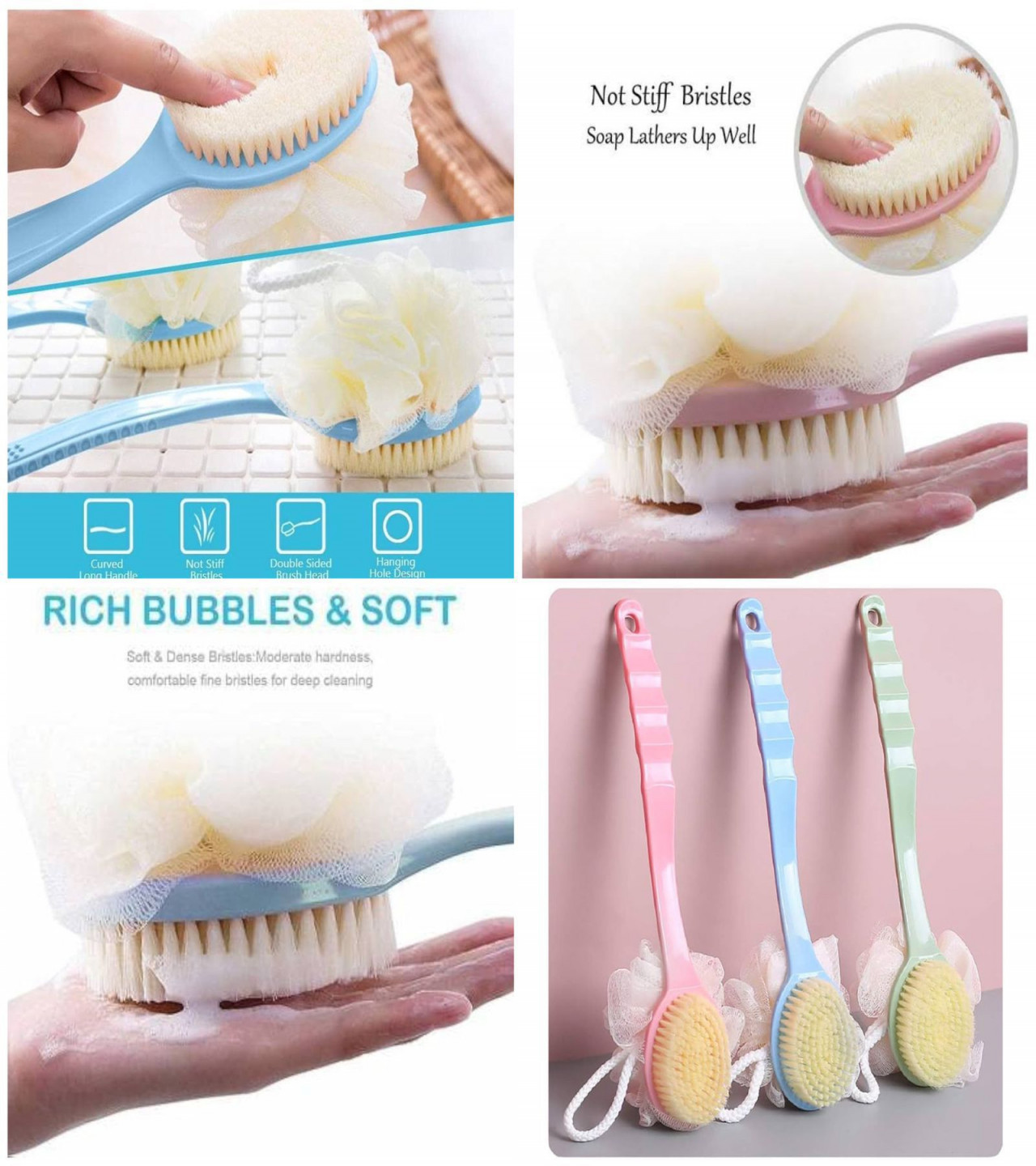Back Scrubber Bath Long Handle Brush