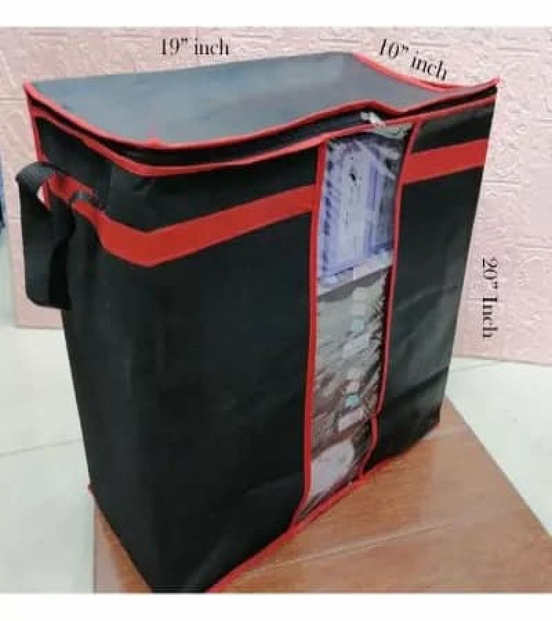 BLACK BAG RED OUTLINE Cloth Bag Black 100 GSM good quality