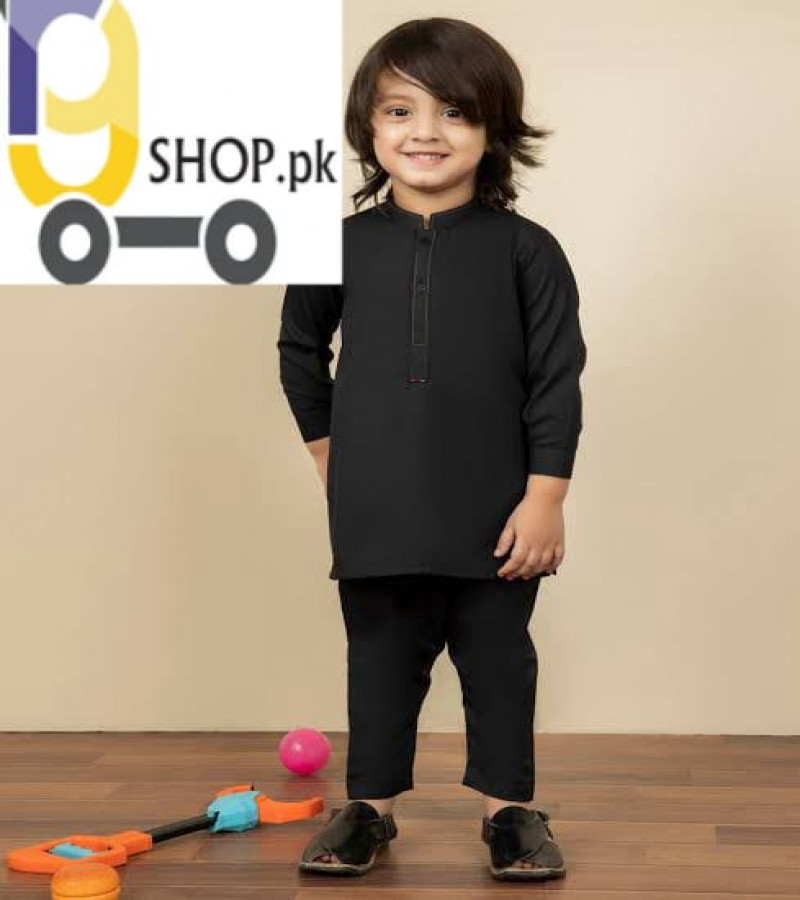 Black Kurta Pajama for Boys.