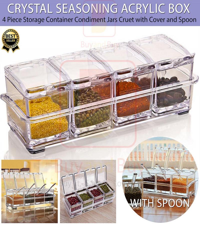 CRYSTAL SEASONING MASALA BOX 4 PCS SET.
