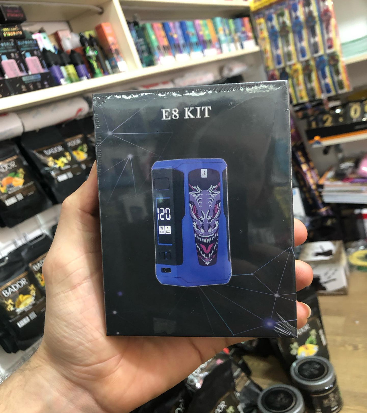 E8 120W Kits Atomizer OLED Screen