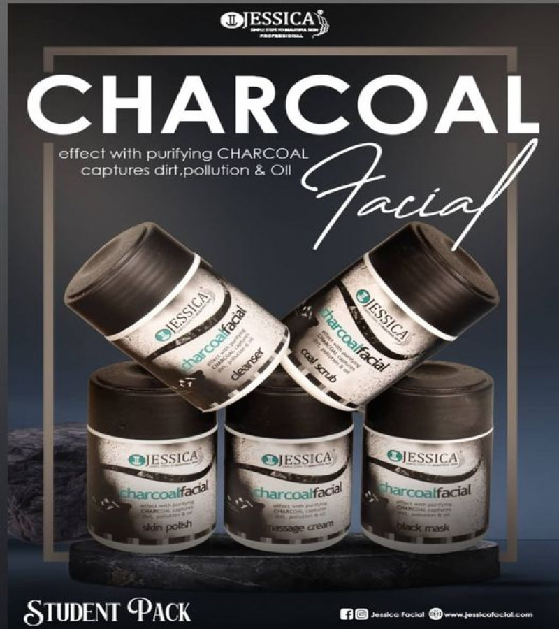 face charcoal facial kit 5 steps 230 grams
