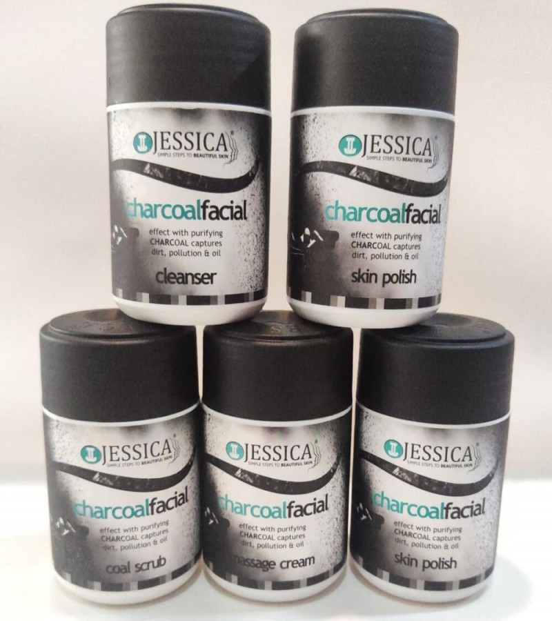 face charcoal facial kit 5 steps 230 grams