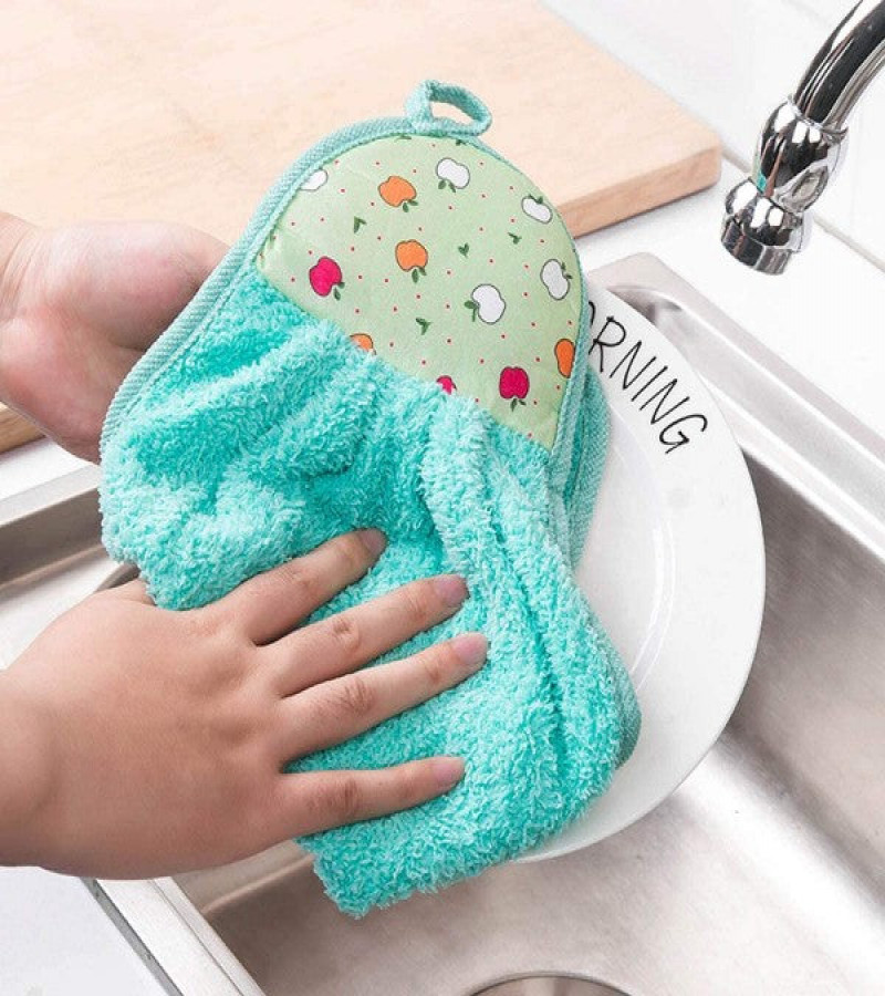 Imported Kitchen Fine Super Quality Microfiber Cleaning Cloth Multipurpose Use Soft Absorbent Kitchen Hanging Towel