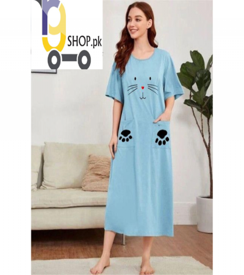 Long Length Printed T-Shirt for Women