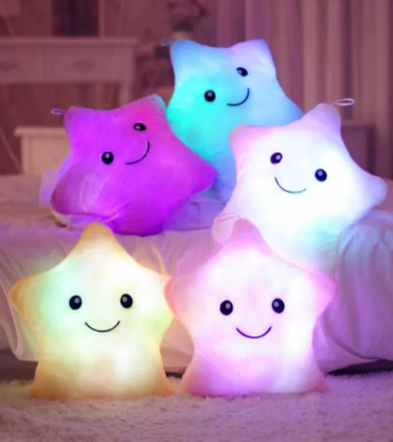 Luminous Star Pillow - LED Plush Night Light Toy for Kids