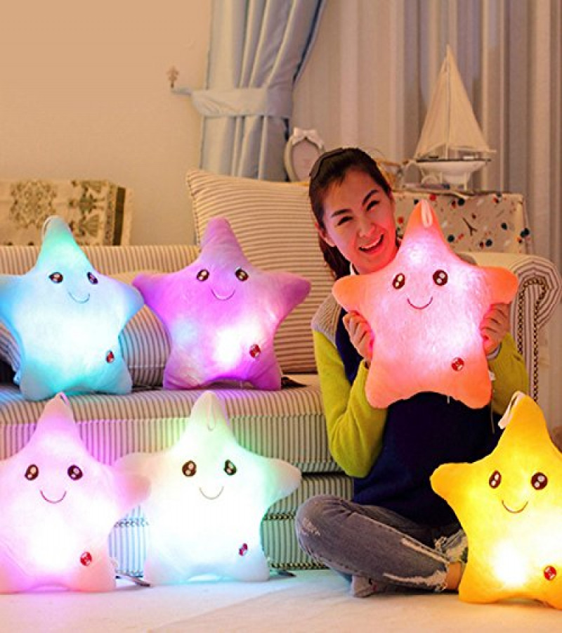 Luminous Star Pillow - LED Plush Night Light Toy for Kids
