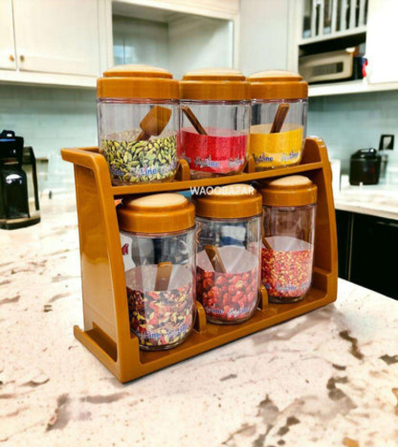 MASTER CHEF Spice Rack 6 Jars set Spice Containers