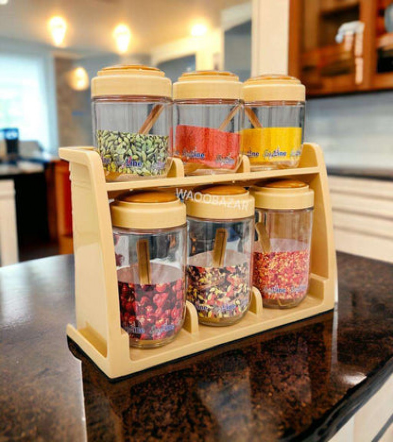 MASTER CHEF Spice Rack 6 Jars set Spice Containers