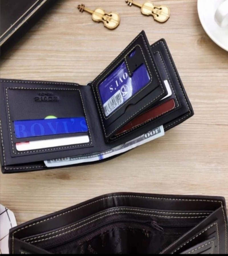 Men's Wallet Classic Dark Brown And Classic Black