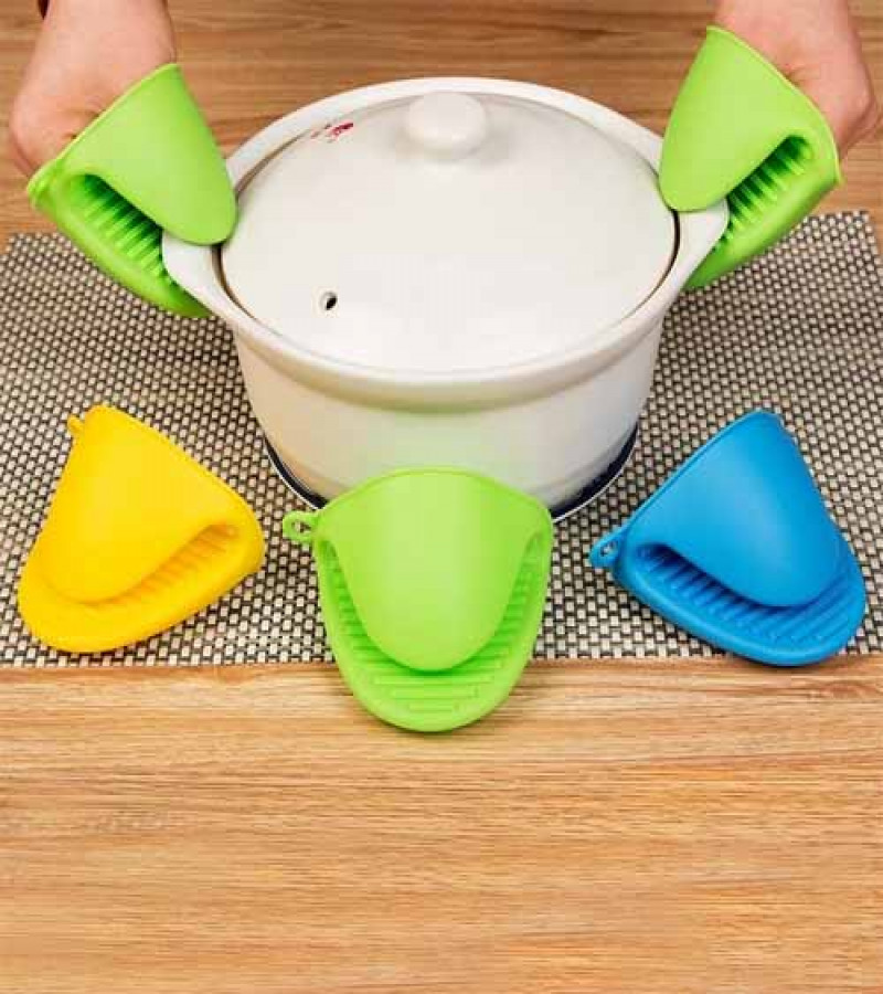 Pair of Silicone Hot Pot Holder Cooking Finger Protector