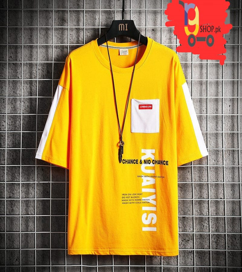Poket Stye Drop  Shouldar  Printed Tshirt for Men.