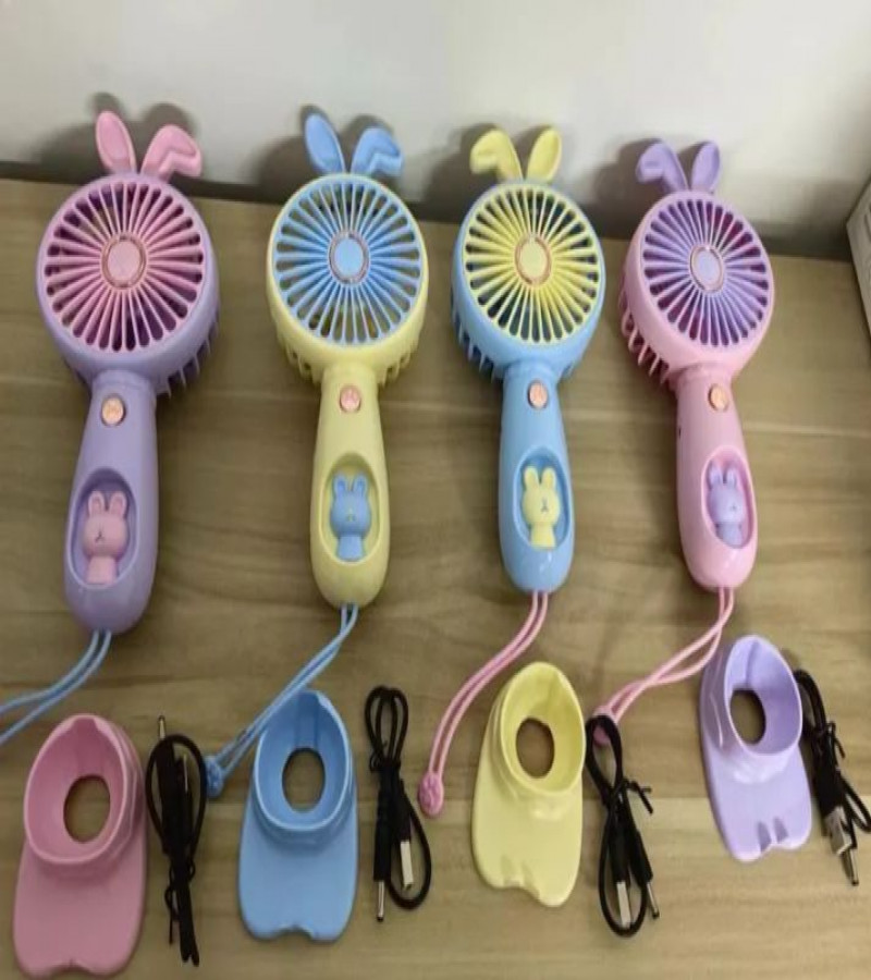 Rechargeable Mini Handy Rabbit Style Fans