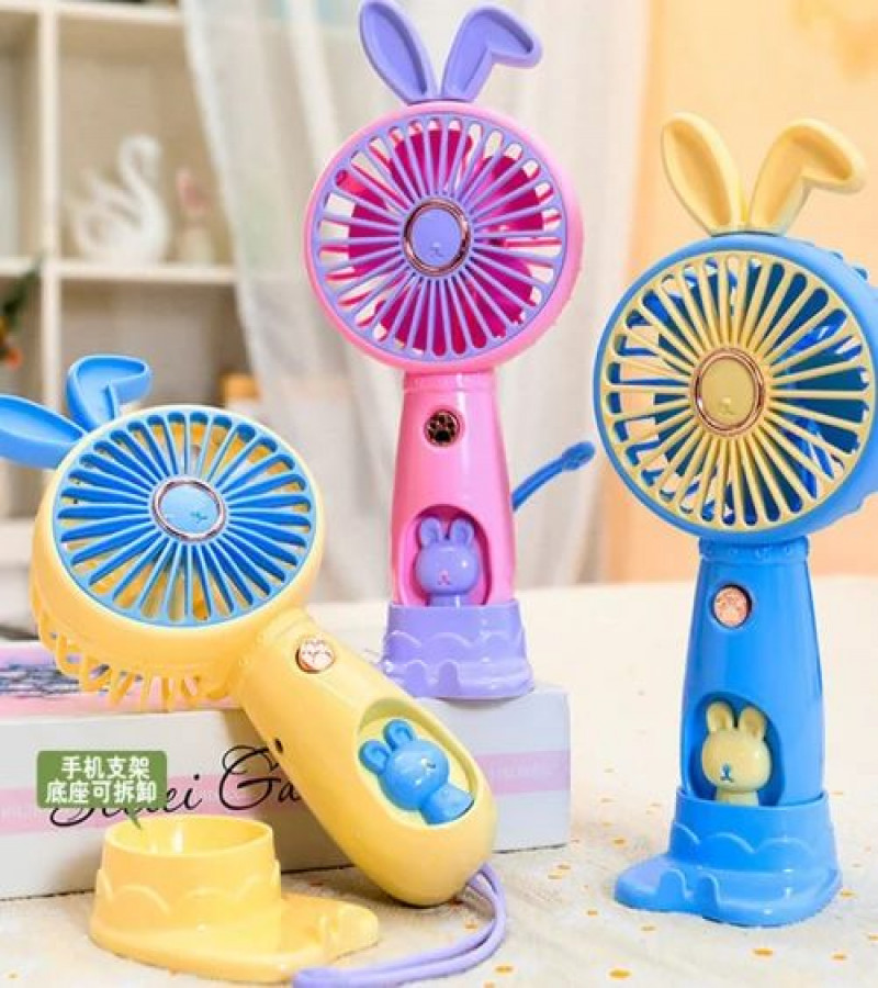 Rechargeable Mini Handy Rabbit Style Fans