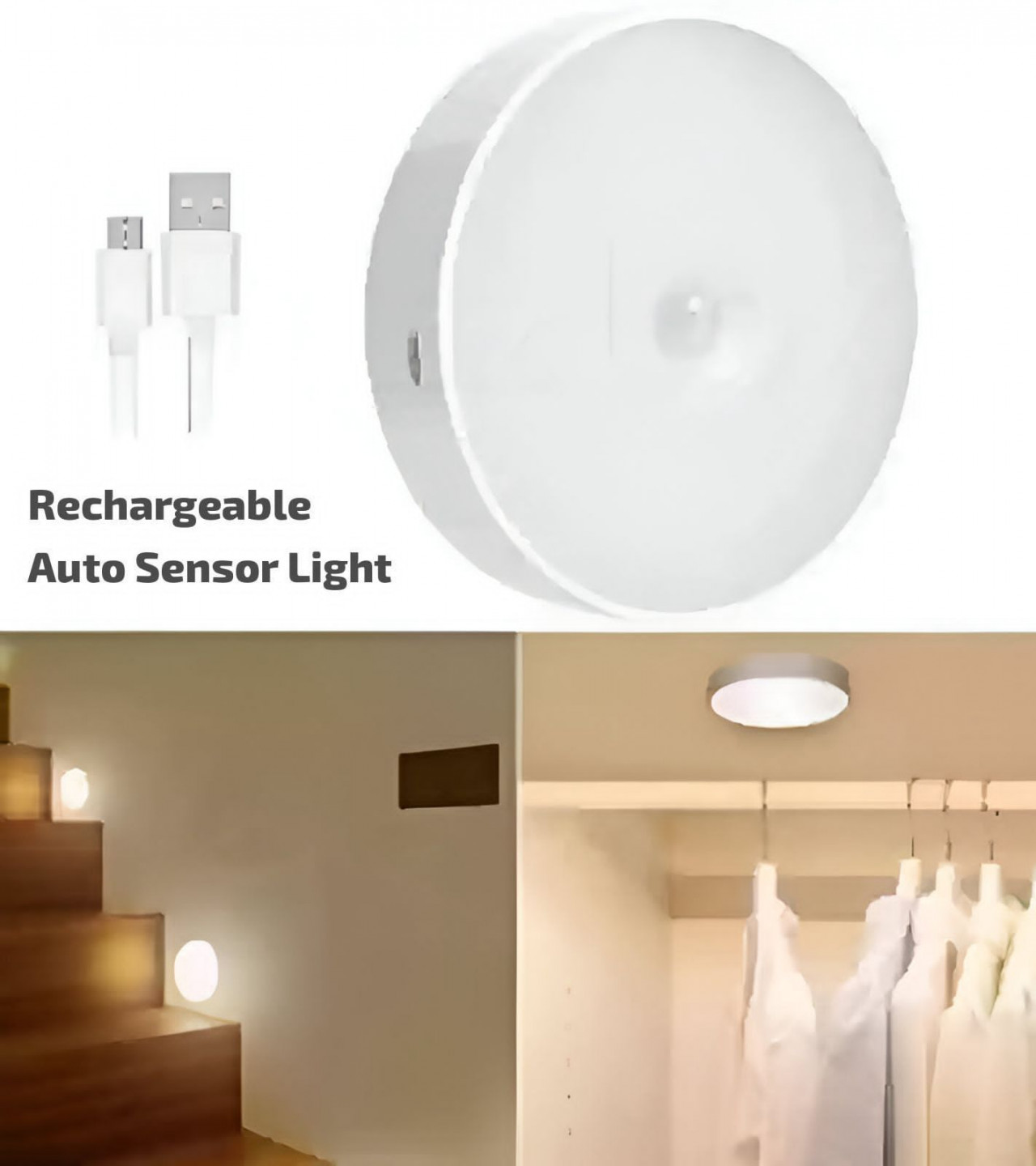 Rechargeable Self Adhesive Auto On/Off Sensor LID Lights