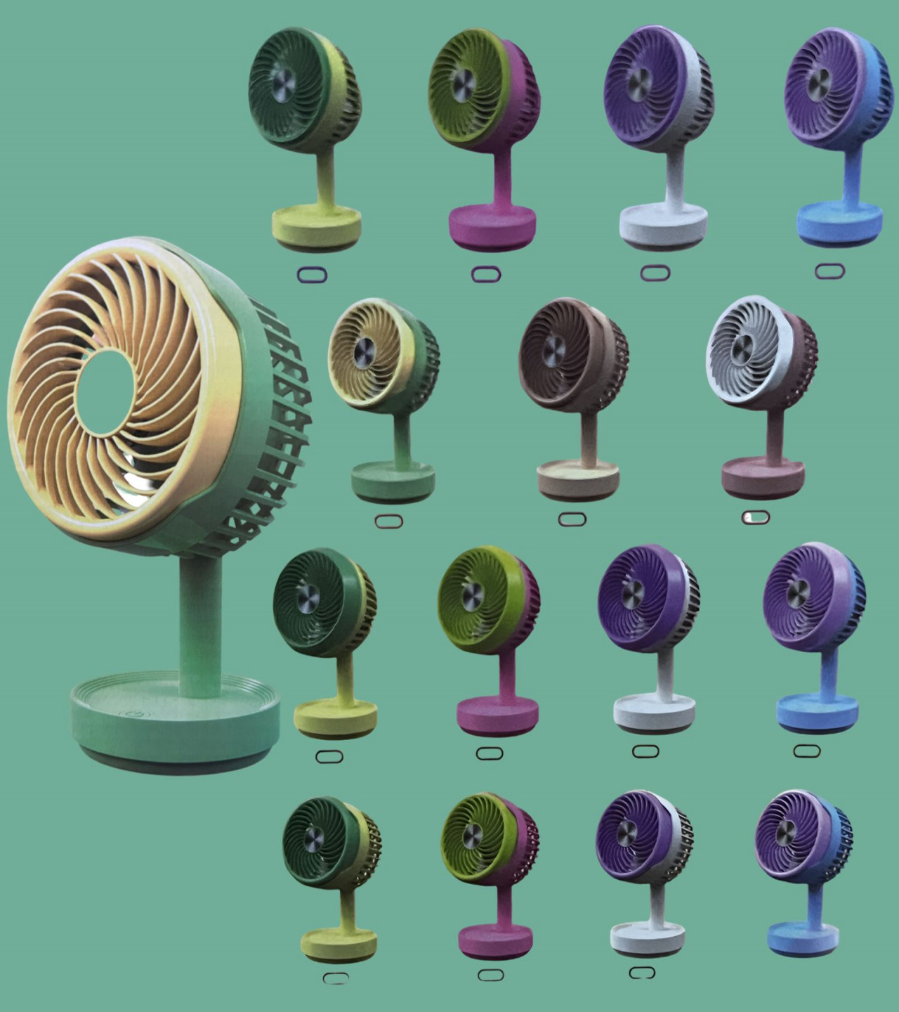 Rechargeable Table Fashion Fancy Fan with 3 Speed Controller