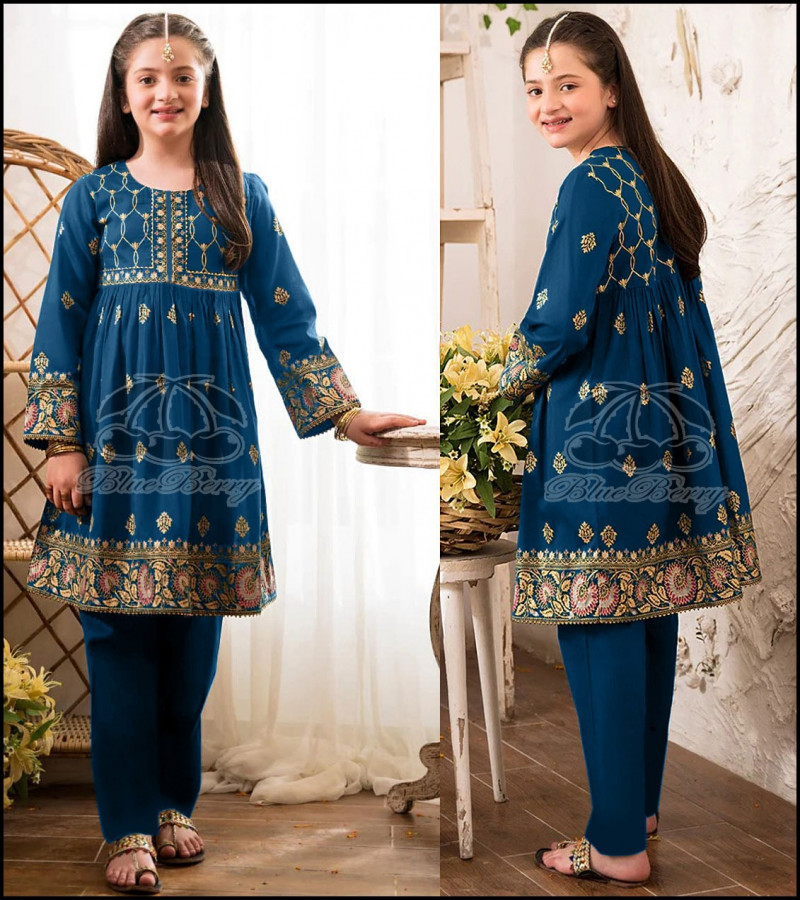 Screen Printed Frock for Girls.