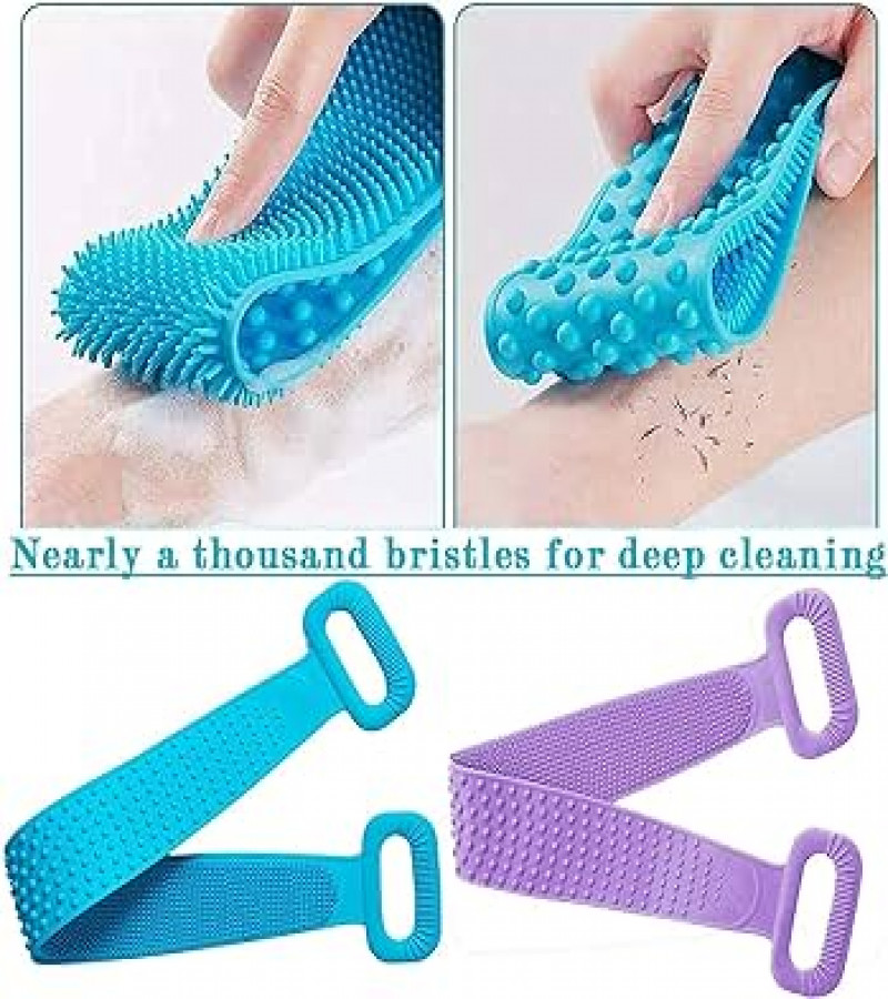 Silicone Body Back Scrubber, Double Side Bathing