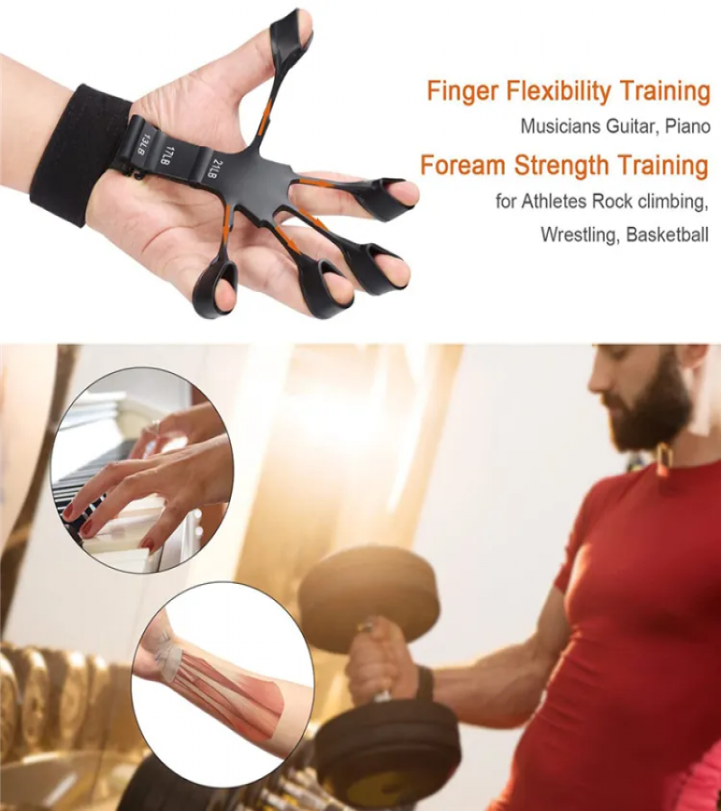 Silicone Hand Fingers Exercise Gripper Hand Strengthener Stretcher Hand Trainer Rehabilitation Training Equipment with Box (Original Silicone)