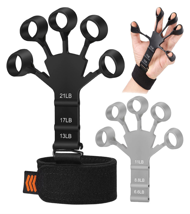 Silicone Hand Fingers Exercise Gripper Hand Strengthener Stretcher Hand Trainer Rehabilitation Training Equipment with Box (Original Silicone)