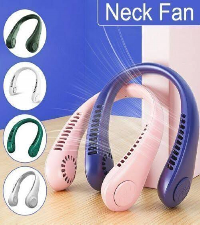 Soft Slicone, Flexible Adjutable With Leafless Mini Neck Fan Portable