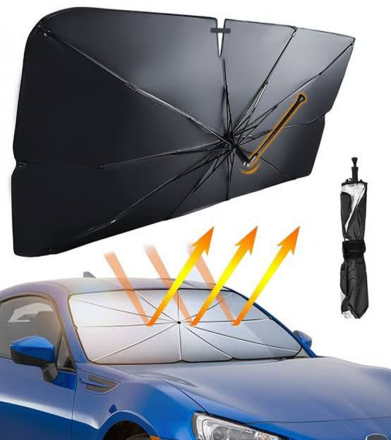 Umbrella Car Front Windshield SunShade with Pouch