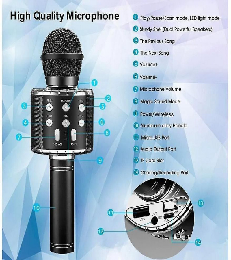 Wireless/Rechargeable Bluetooth Speaker Mic